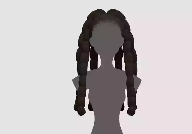 Long Female Hairstyle 3D model Long Female Hairstyle 3D model