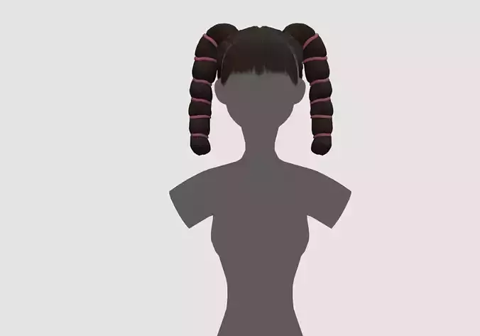 Female Stylized Hairstyle 3D model Female Stylized Hairstyle 3D model