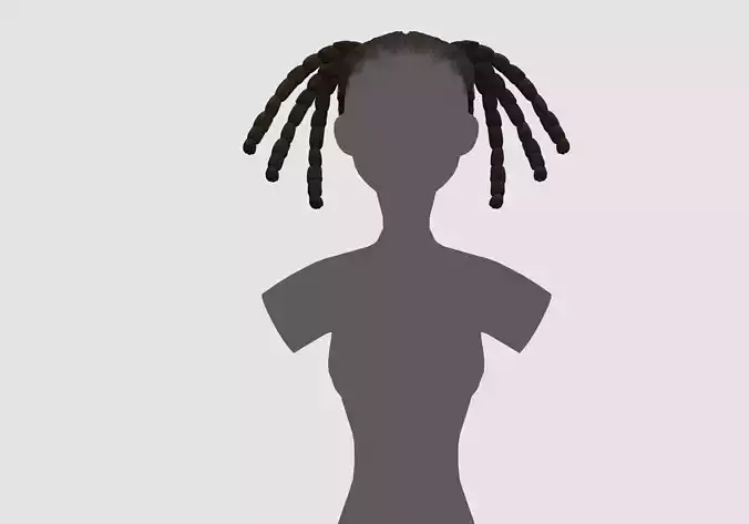 Female Short Hairstyle 3D model Female Short Hairstyle 3D model