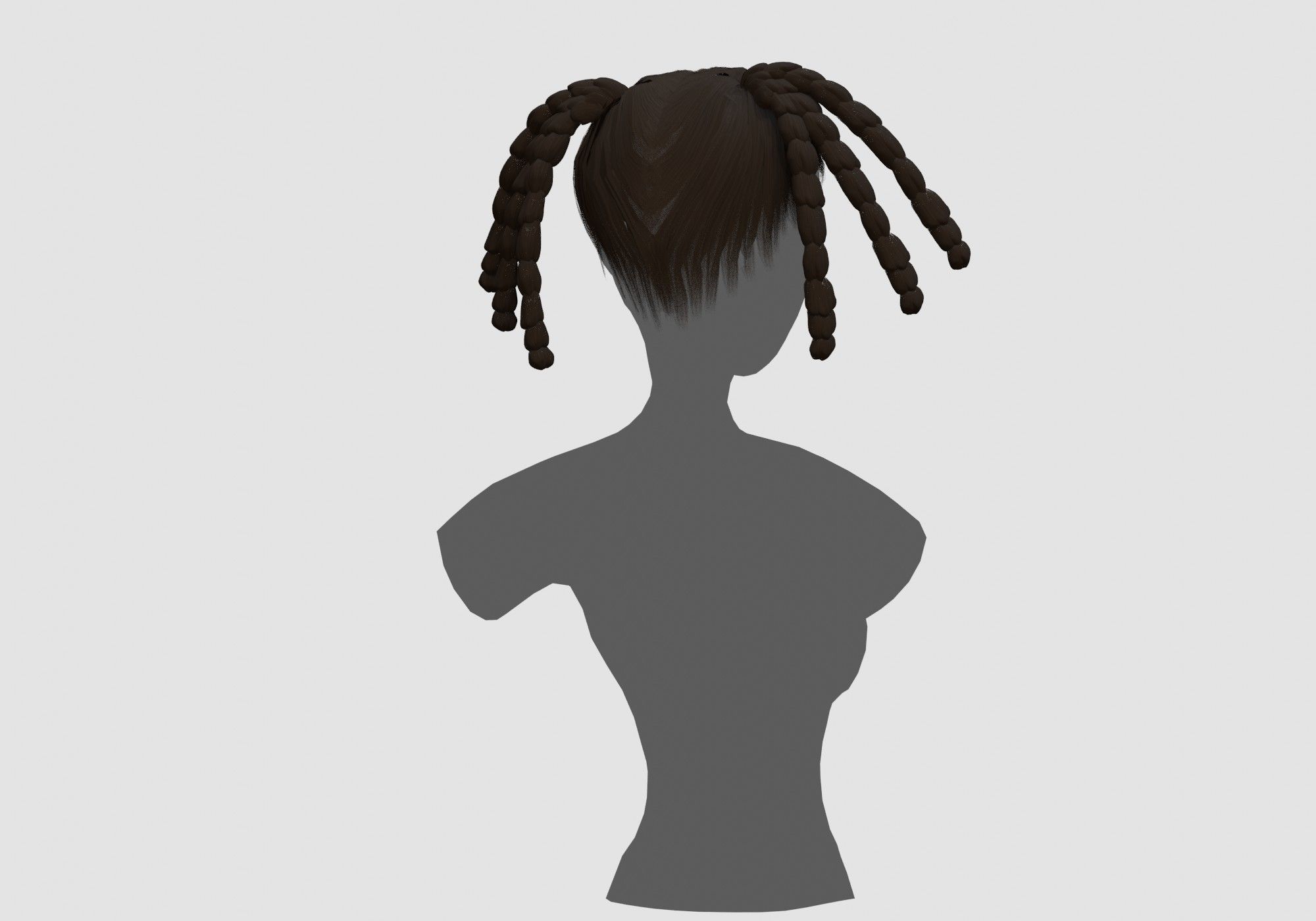 Female Short Hairstyle 3D model_3