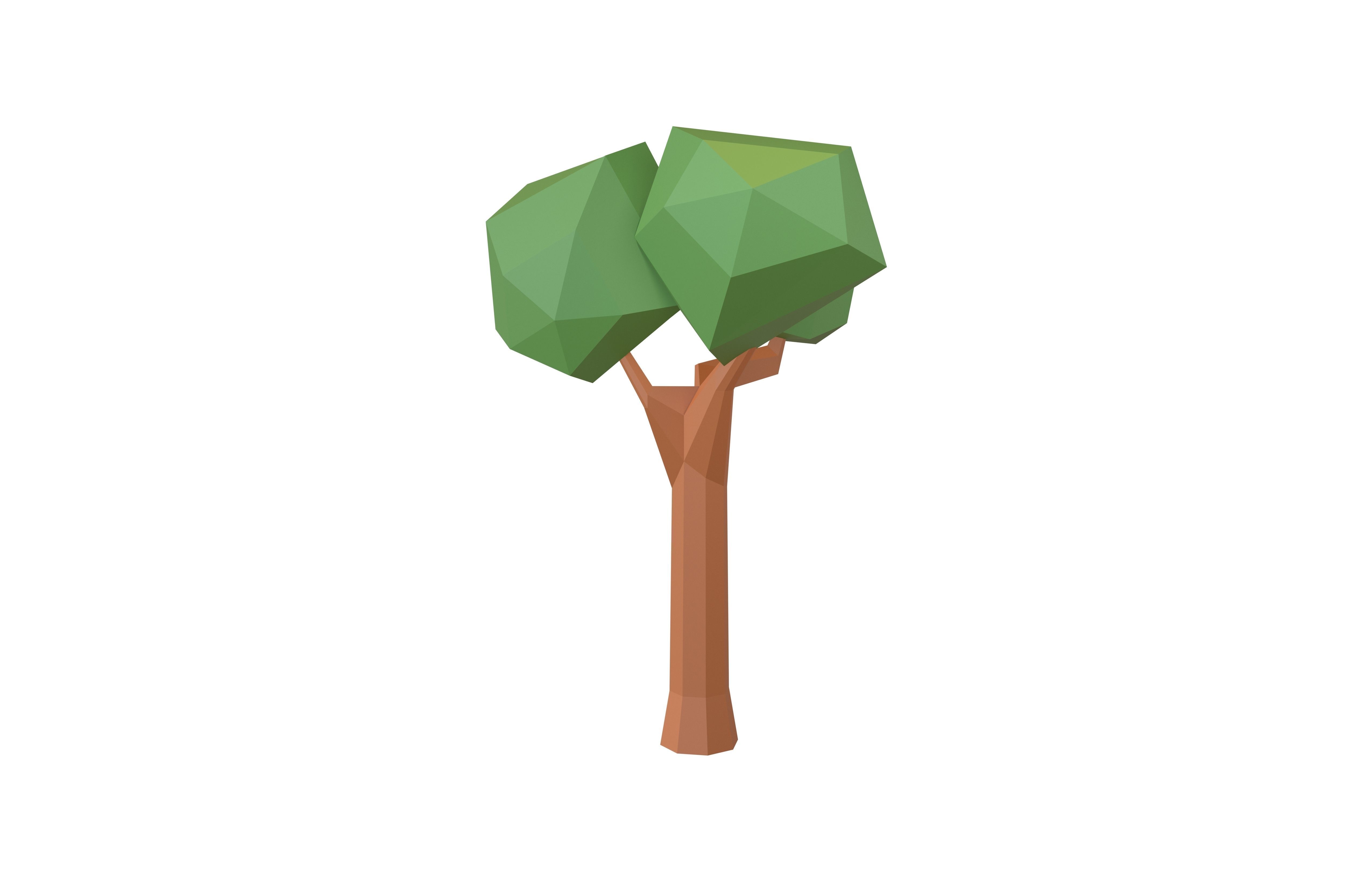 Cartoon Tree v30 002 Low-poly 3D model_2