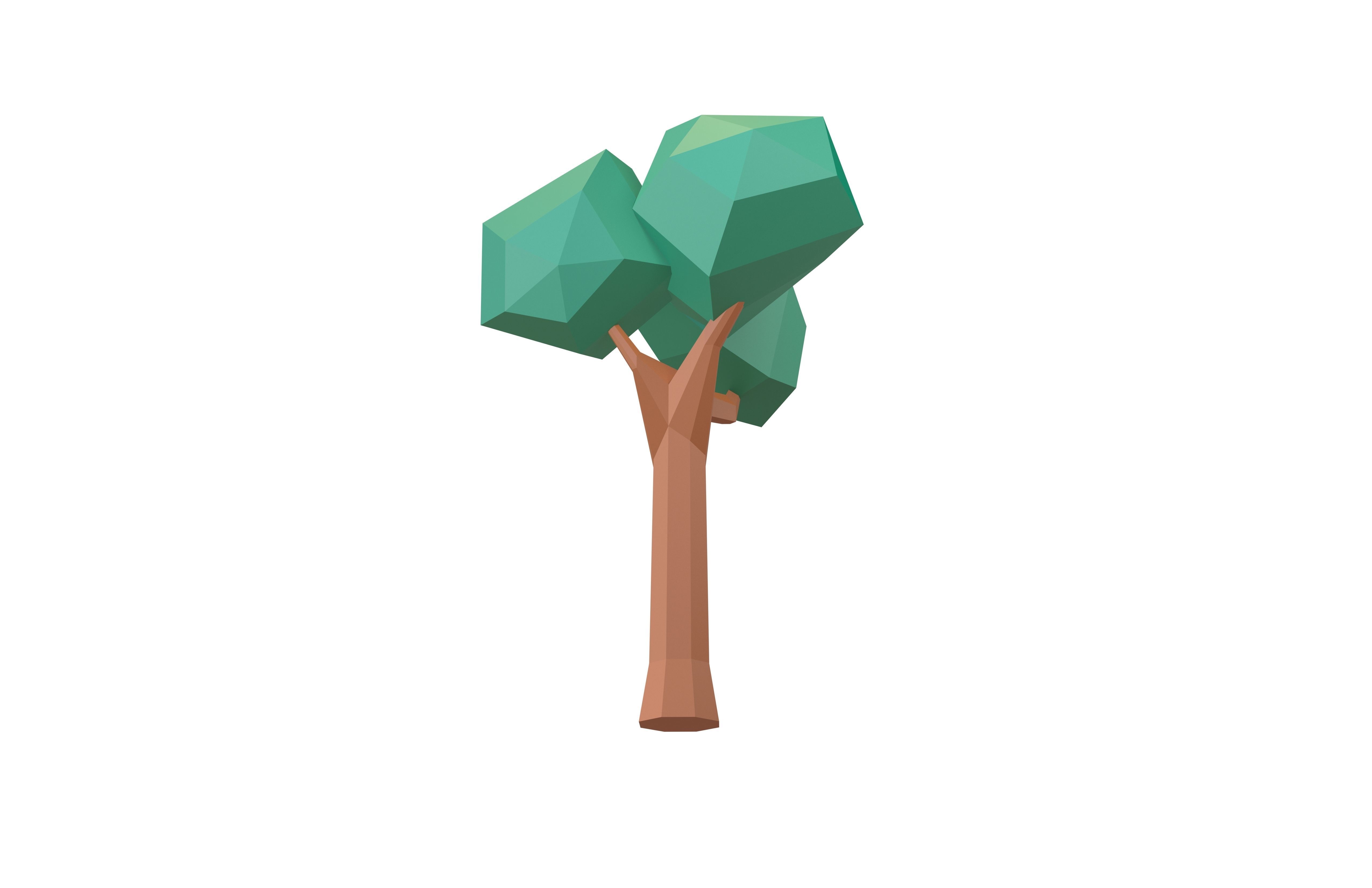 Cartoon Tree v30 003 Low-poly 3D model_2