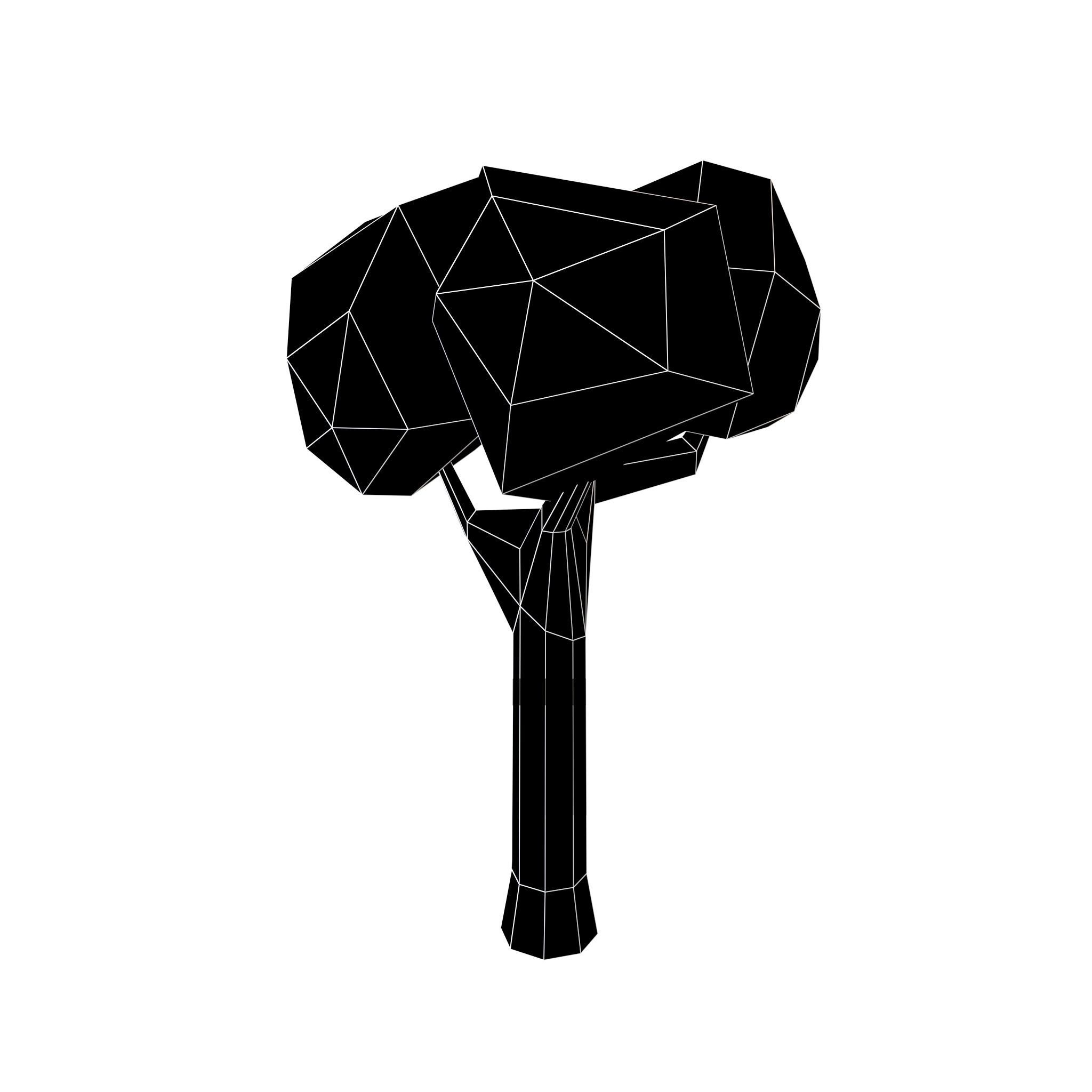 Cartoon Tree v30 003 Low-poly 3D model_4