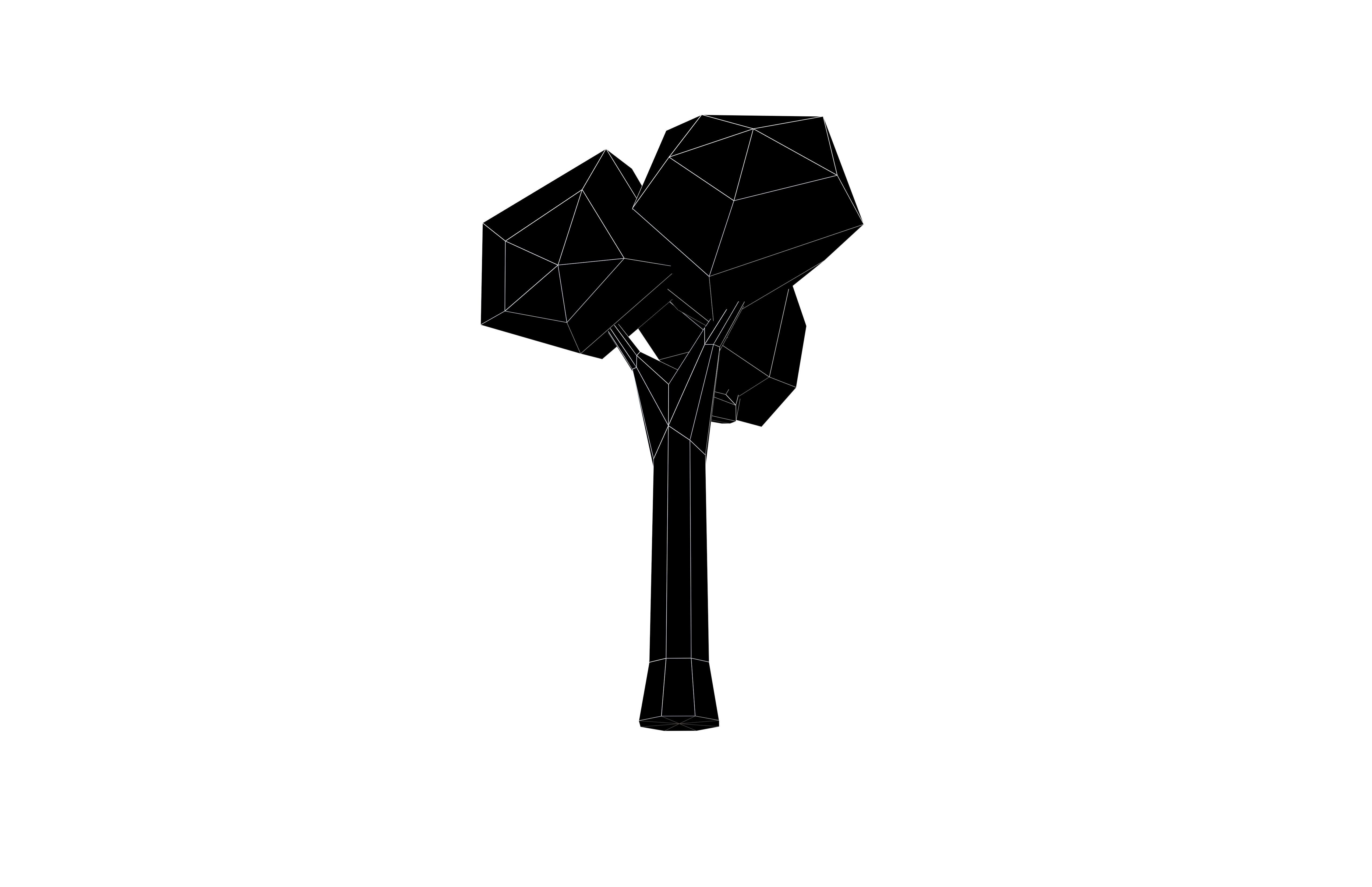 Cartoon Tree v30 003 Low-poly 3D model_7