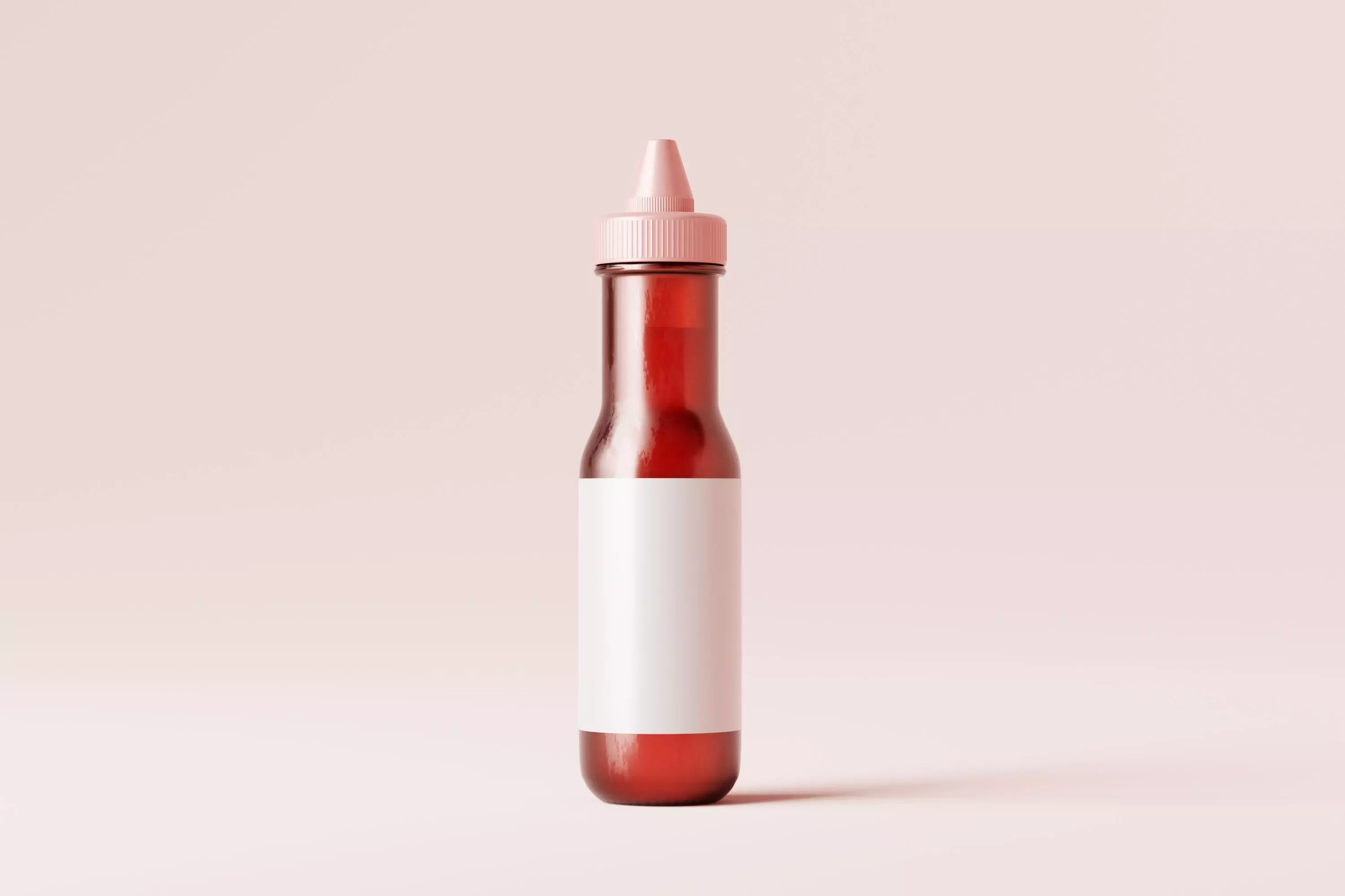 Tomato ketchup bottle Low-poly 3D model