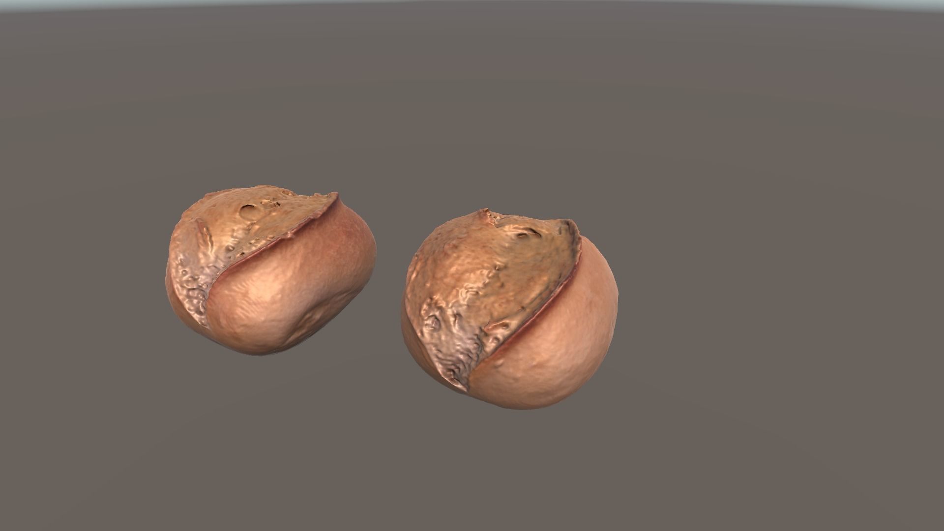 Scanned Bread Rolls 4 Low-poly 3D model_2