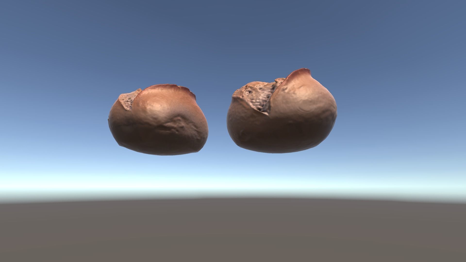 Scanned Bread Rolls 4 Low-poly 3D model_3