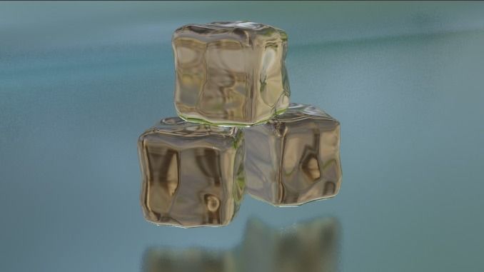 Ice Model three cubes Free 3D model_2