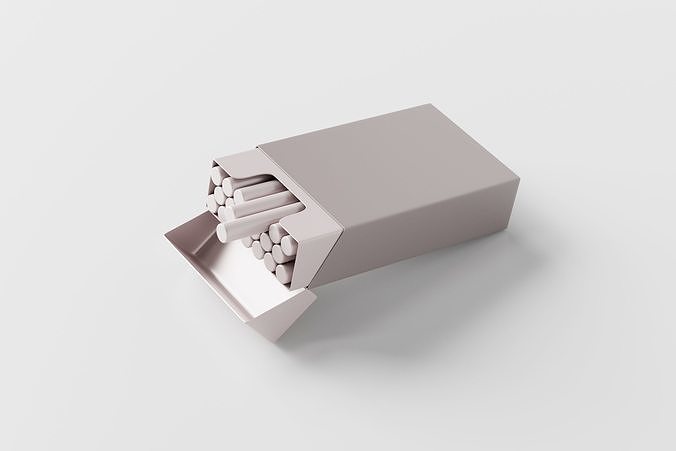 Pack of cigarettes Low-poly 3D model