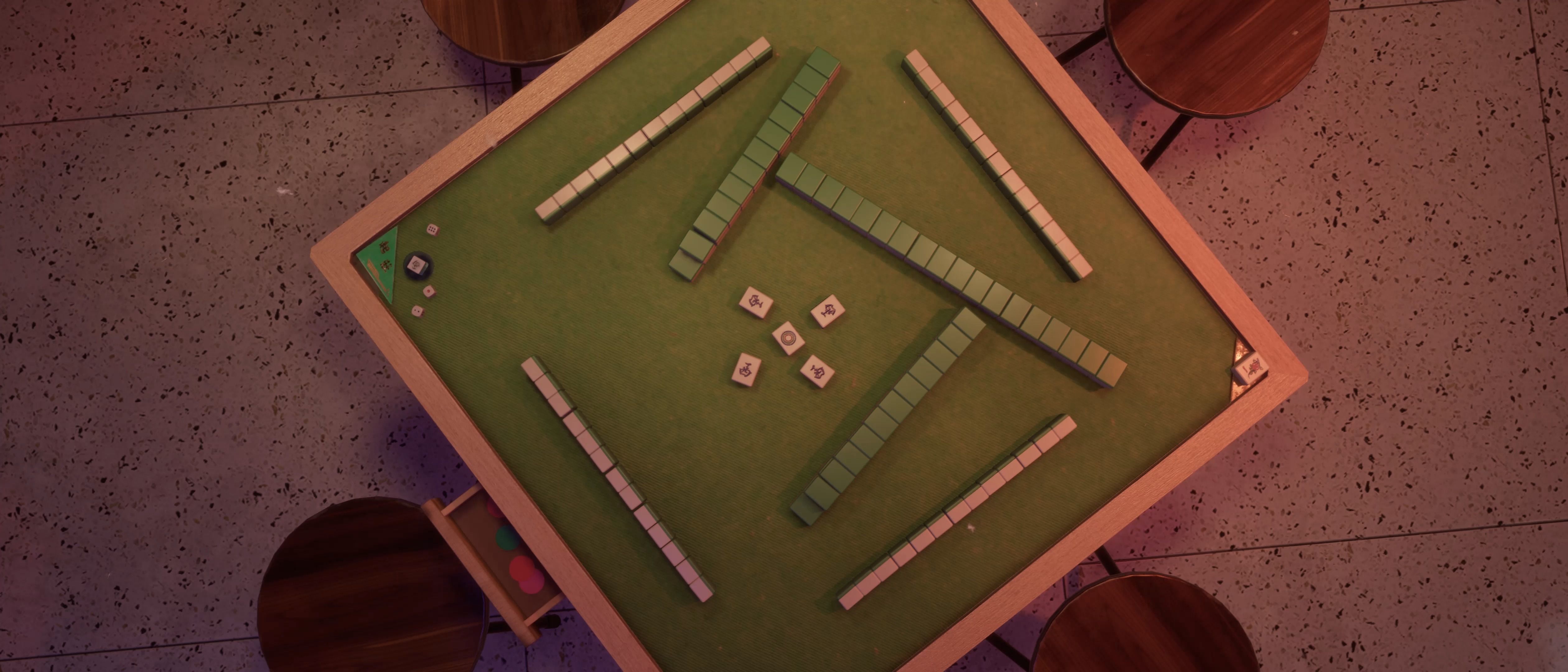 PBR Hong Kong Mahjong Set  Game Ready asset Low-poly 3D model_5