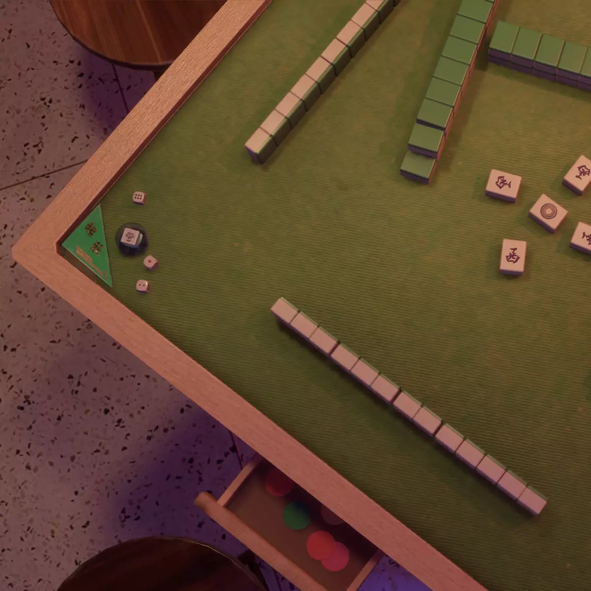 PBR Hong Kong Mahjong Set  Game Ready asset Low-poly 3D model_0