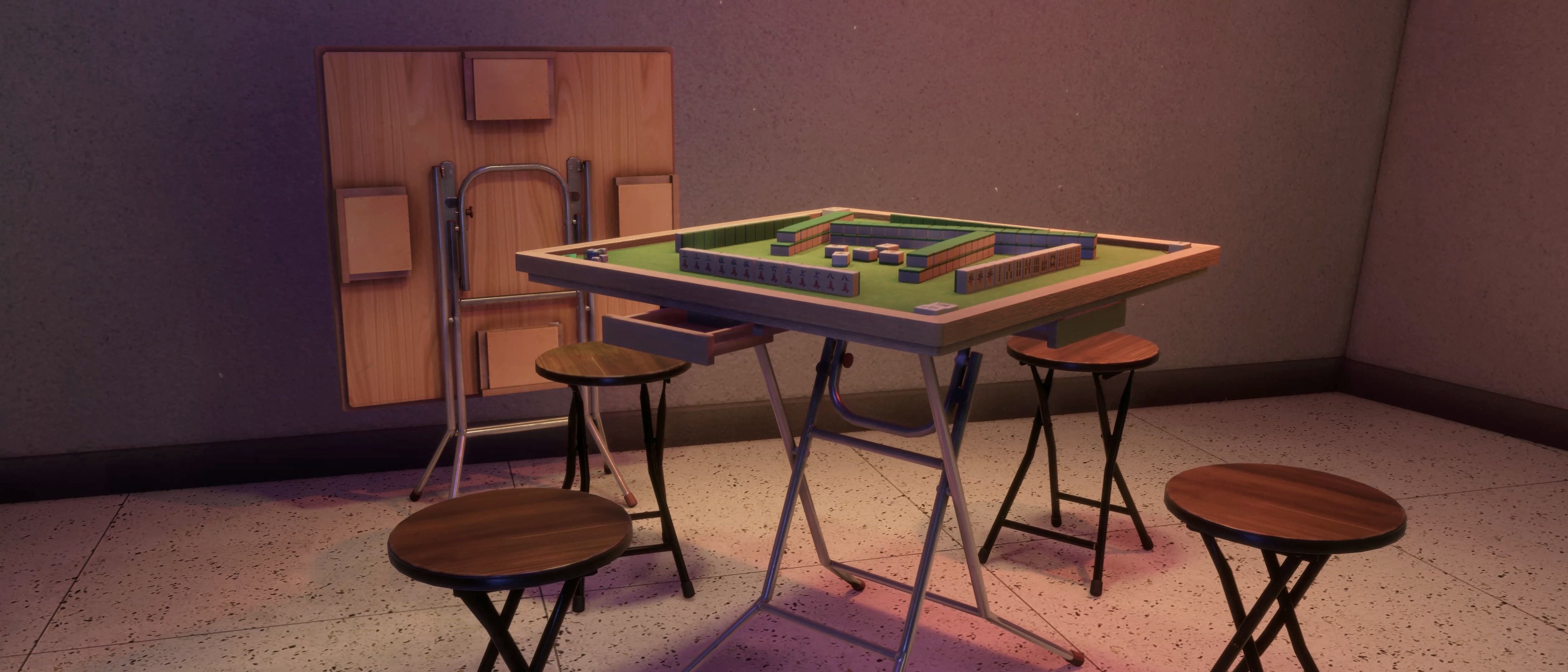 PBR Hong Kong Mahjong Set  Game Ready asset Low-poly 3D model_2