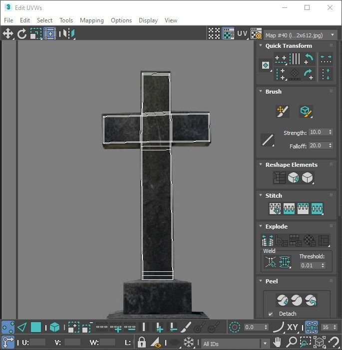 Gravestones Set 3D model_90