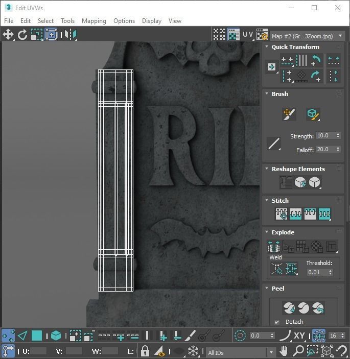 Gravestones Set 3D model_36