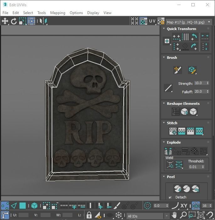 Gravestones Set 3D model_48