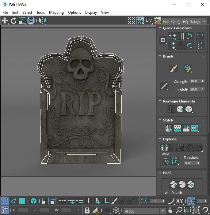 Gravestones Set 3D model_74