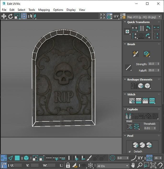 Gravestones Set 3D model_82