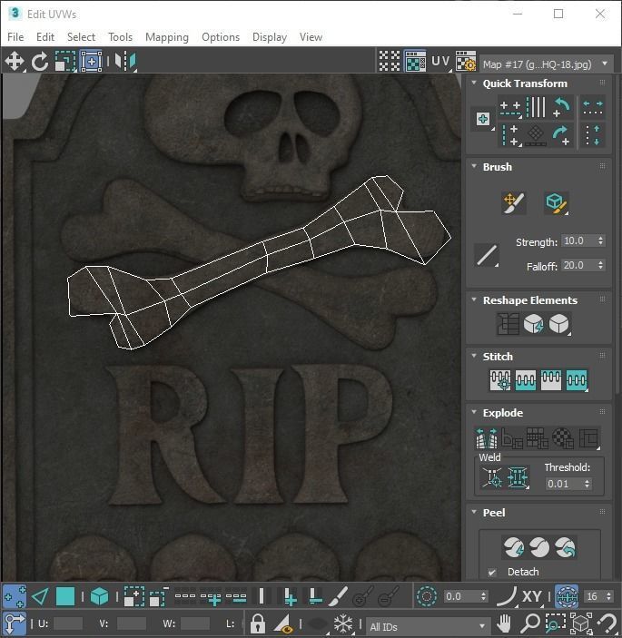 Gravestones Set 3D model_75