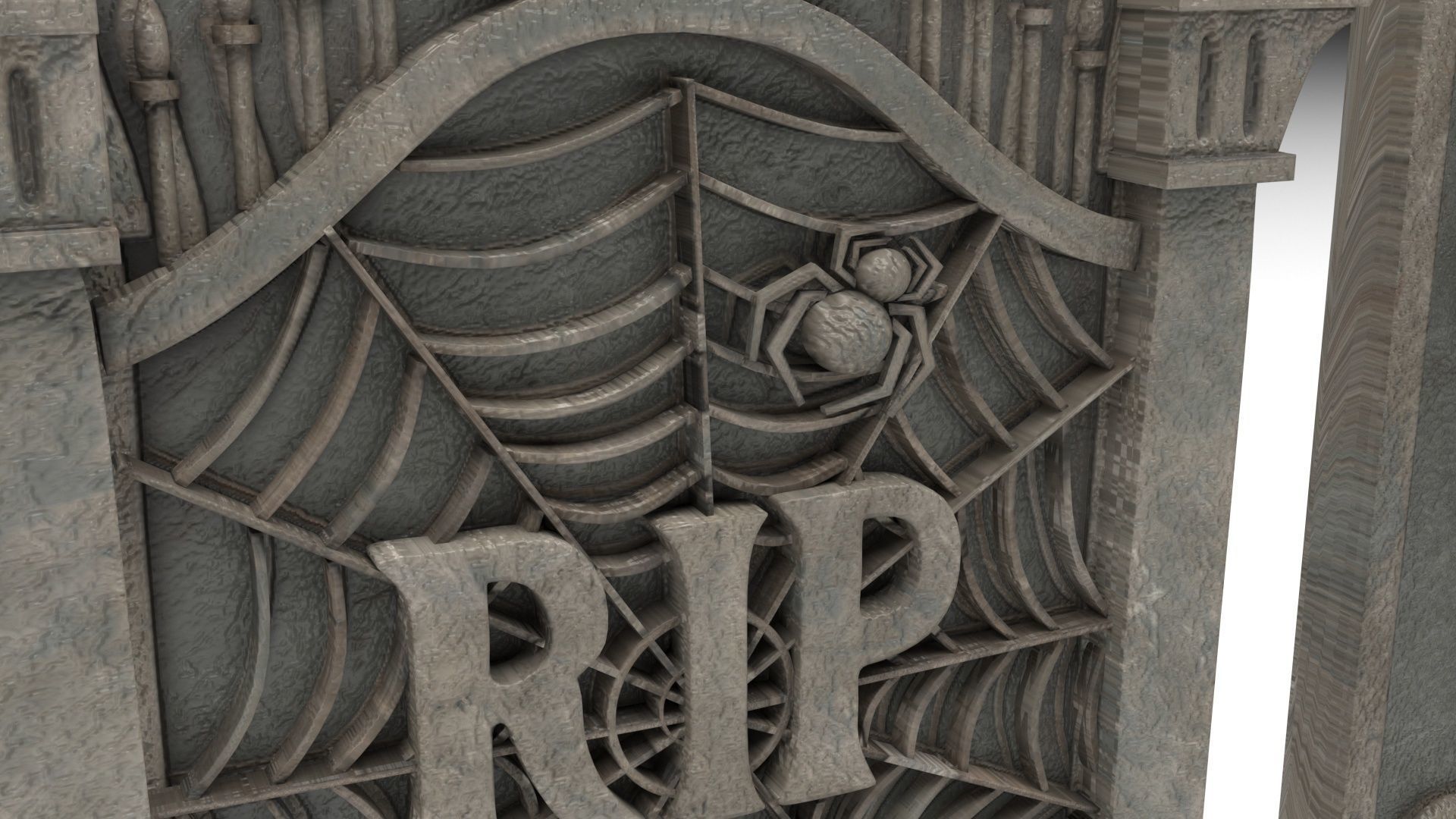 Gravestones Set 3D model_12