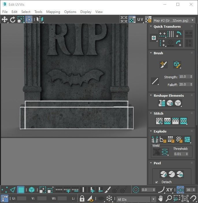 Gravestones Set 3D model_35