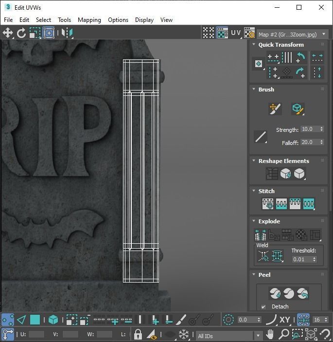 Gravestones Set 3D model_37