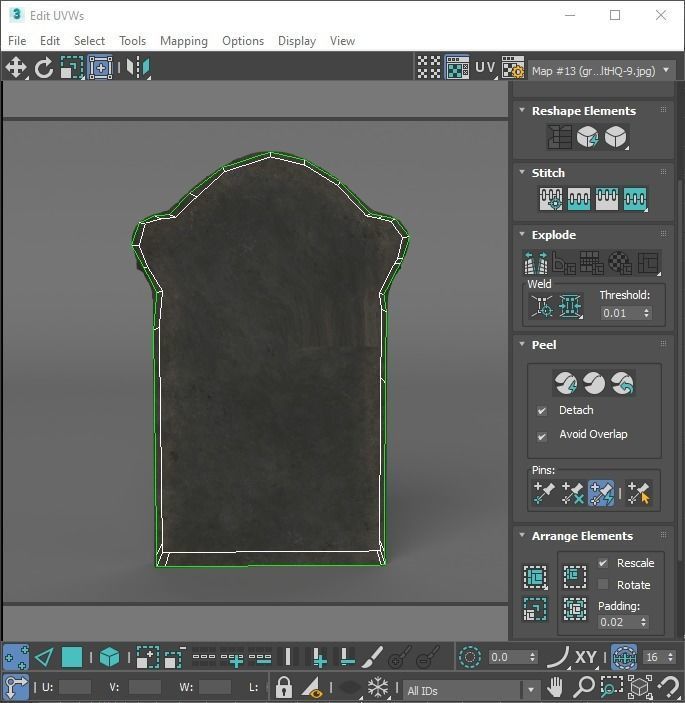 Gravestones Set 3D model_42