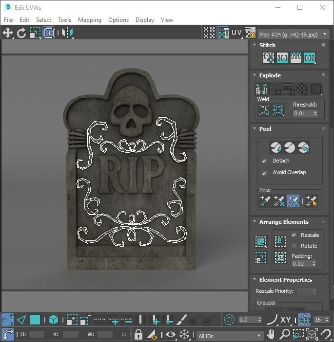 Gravestones Set 3D model_66