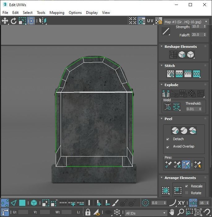 Gravestones Set 3D model_89