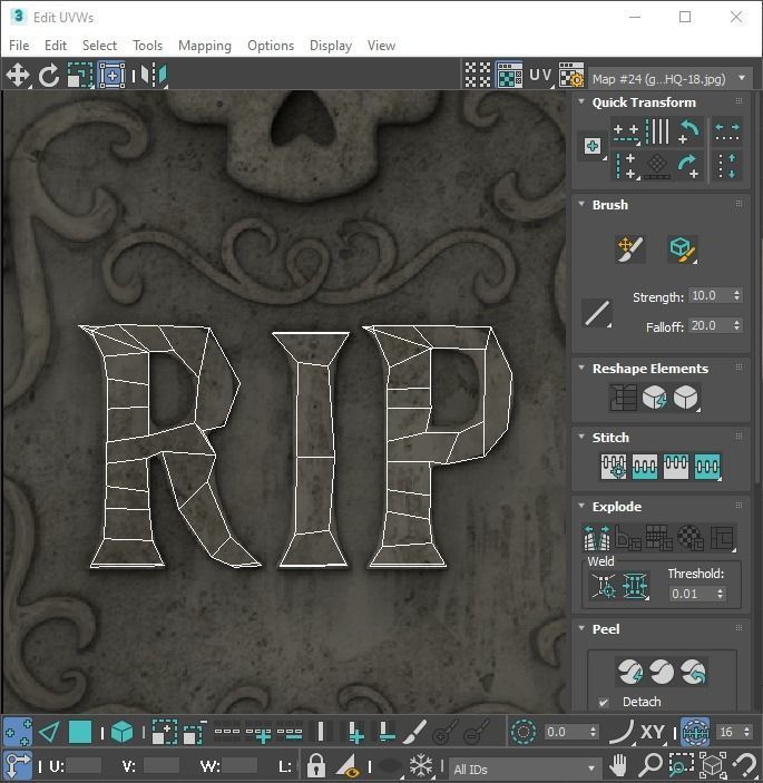 Gravestones Set 3D model_70