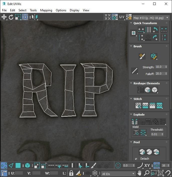 Gravestones Set 3D model_80