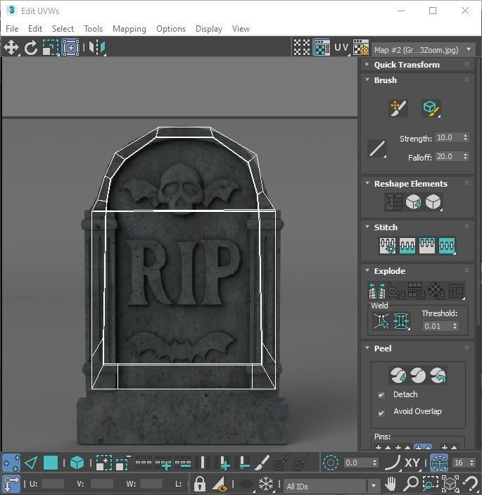 Gravestones Set 3D model_86