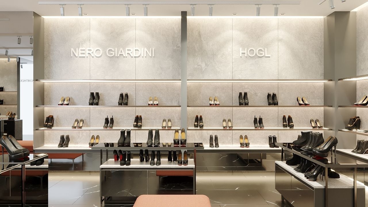 Shoes Store 3D Model Interior Scene 3D model_2