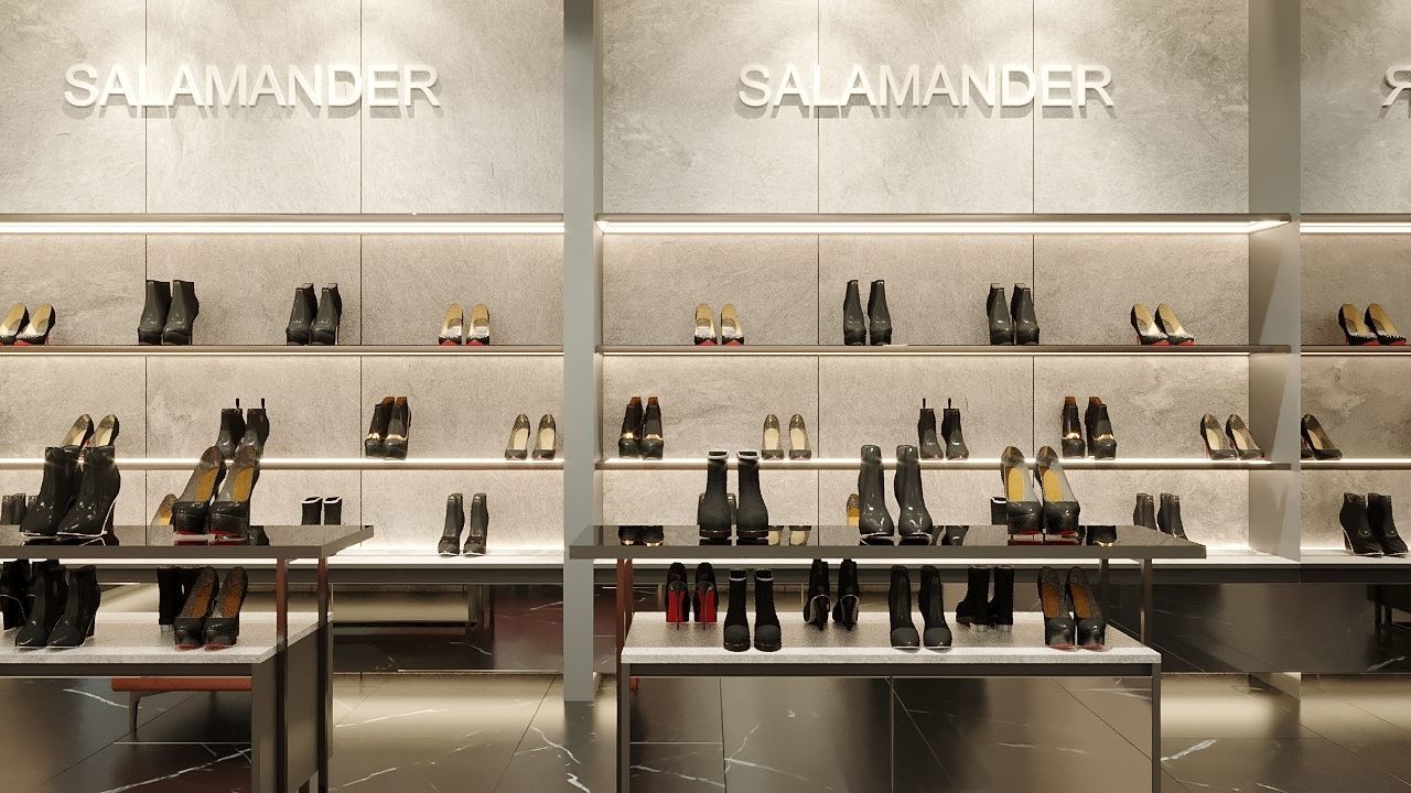 Shoes Store 3D Model Interior Scene 3D model_3