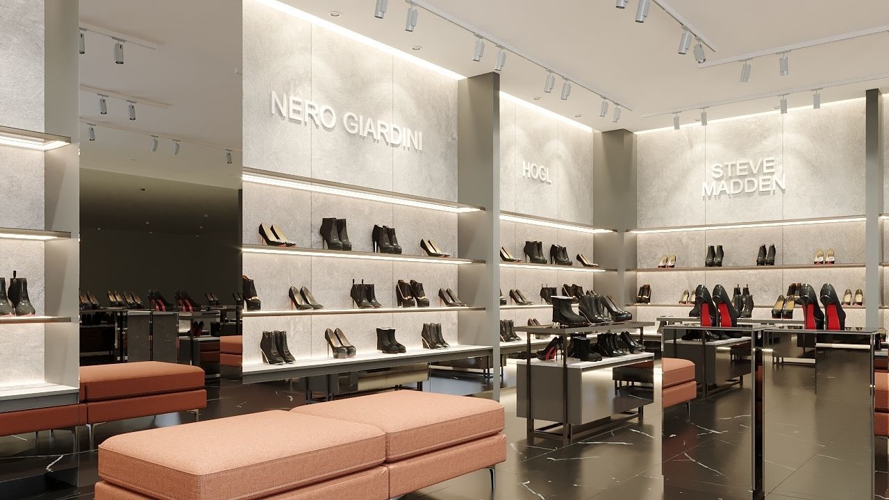 Shoes Store 3D Model Interior Scene 3D model_5