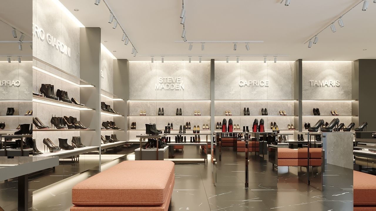 Shoes Store 3D Model Interior Scene 3D model_4