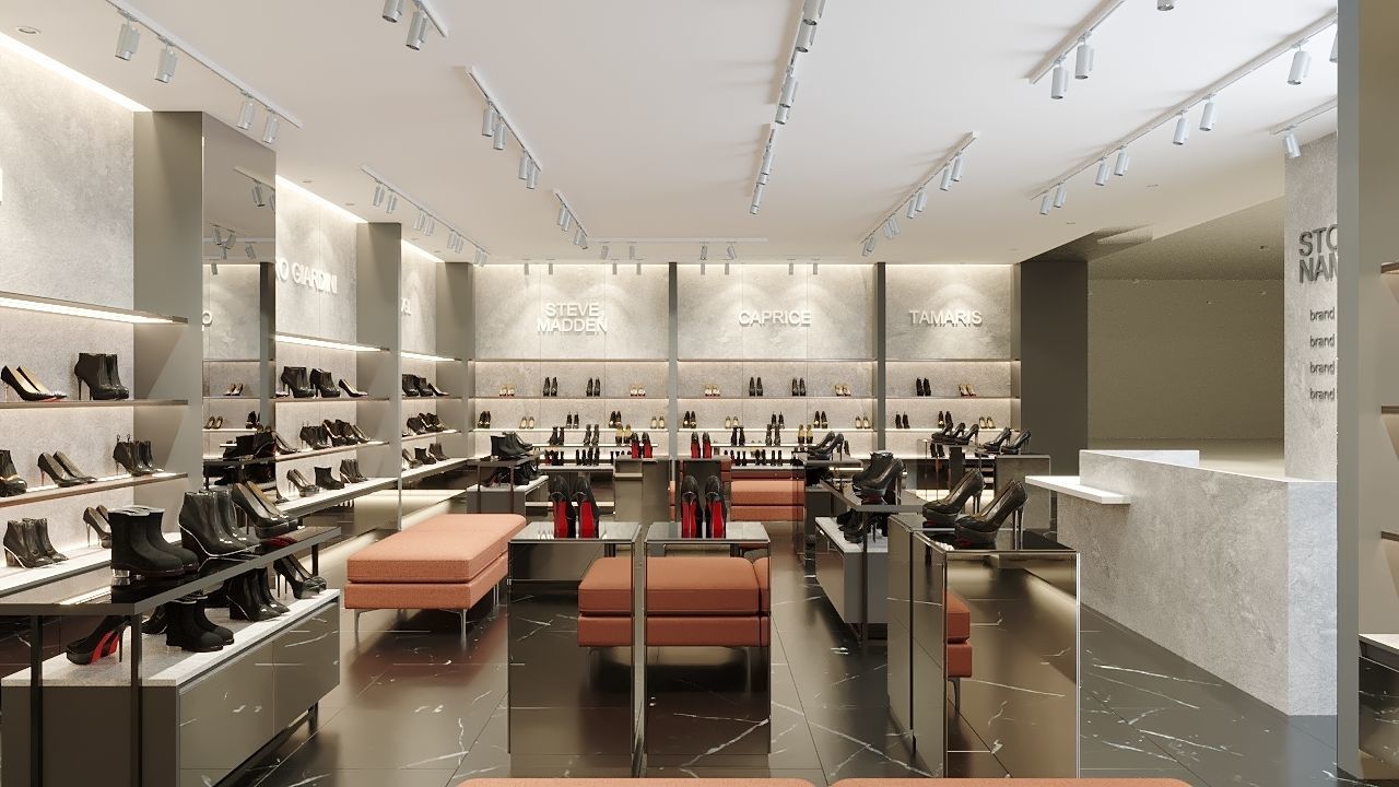 Shoes Store 3D Model Interior Scene 3D model_6
