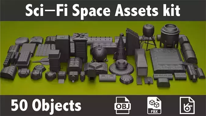 3D Sci-Fi Space Assets kit