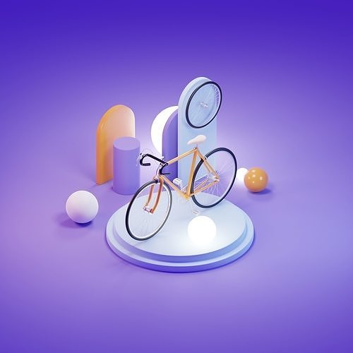 BIKE 3D Low-poly 3D model