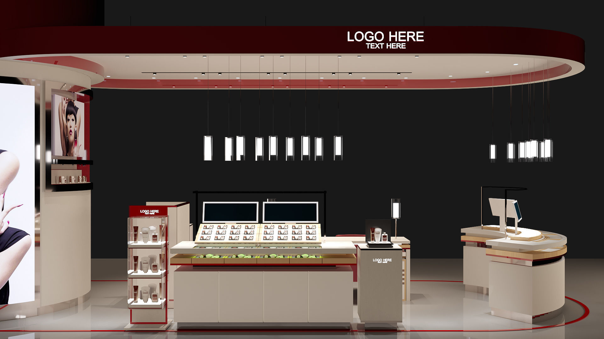 BEAUTY STORE FULL 3D SCENE 3D model_4