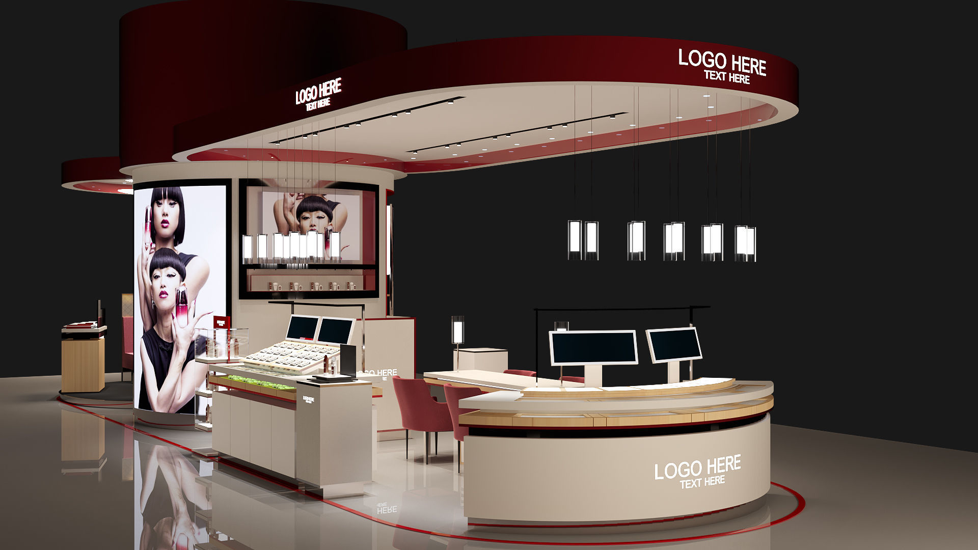 BEAUTY STORE FULL 3D SCENE 3D model_8