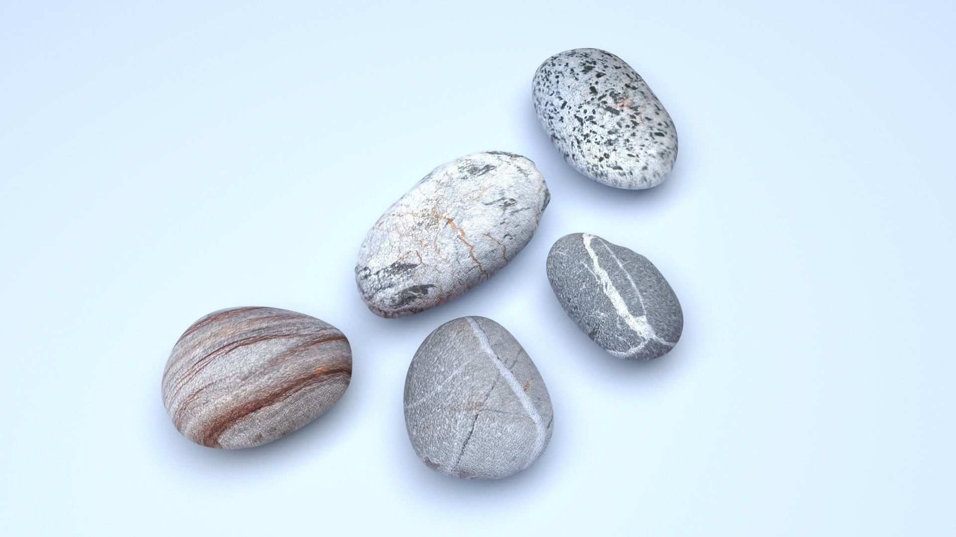 Rocks Set 3D model_5