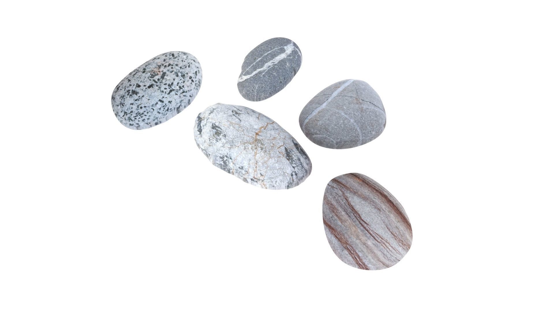 Rocks Set 3D model_10