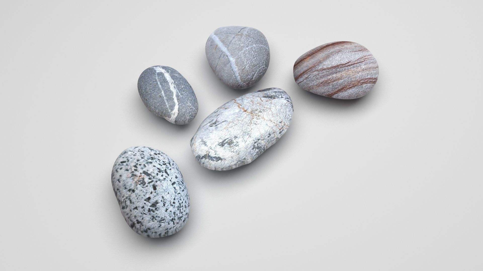 Rocks Set 3D model_2