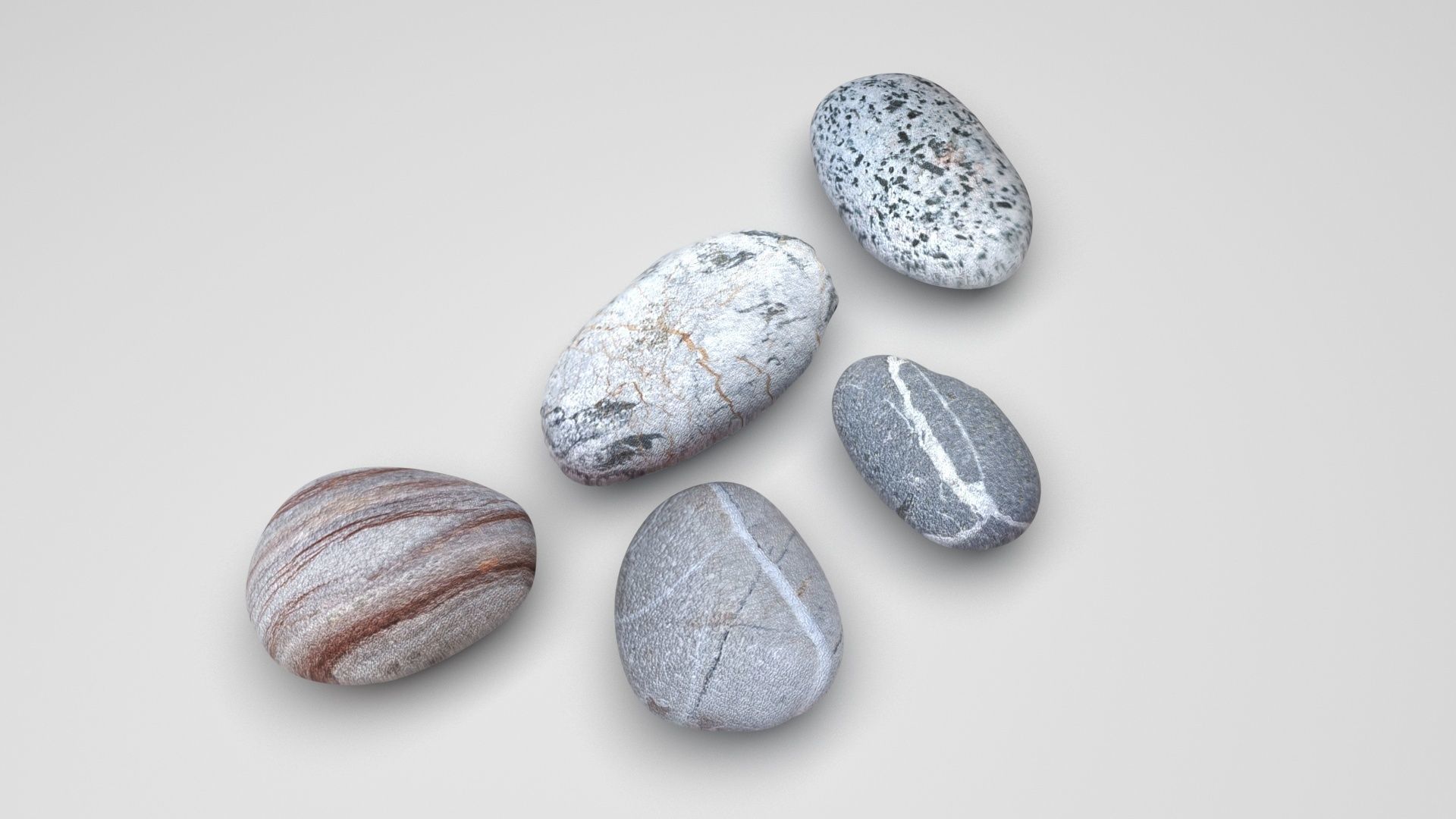 Rocks Set 3D model_4