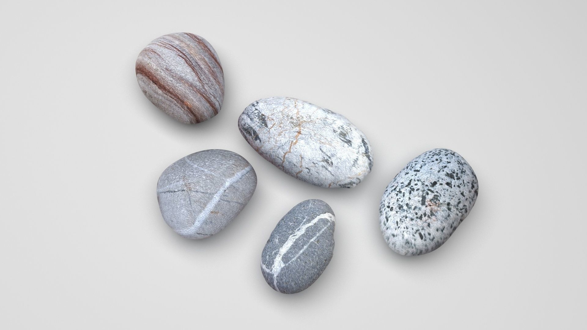 Rocks Set 3D model_1