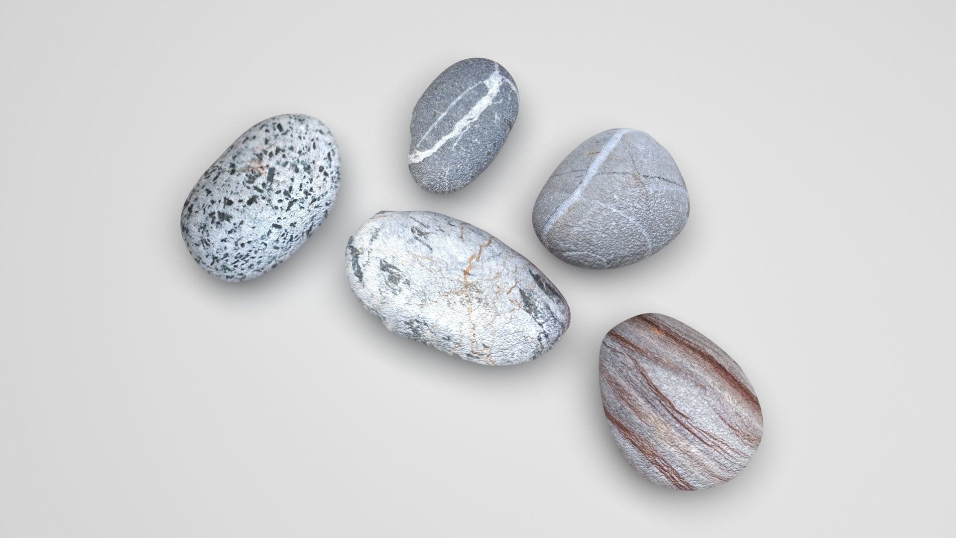 Rocks Set 3D model_3