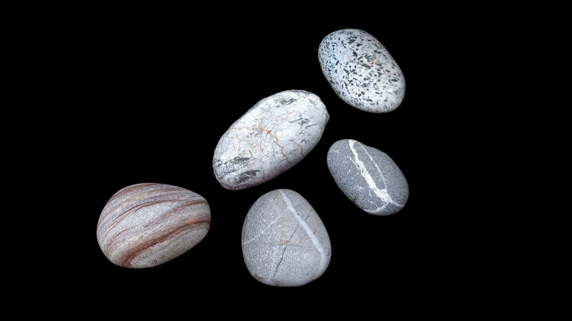 Rocks Set 3D model_6