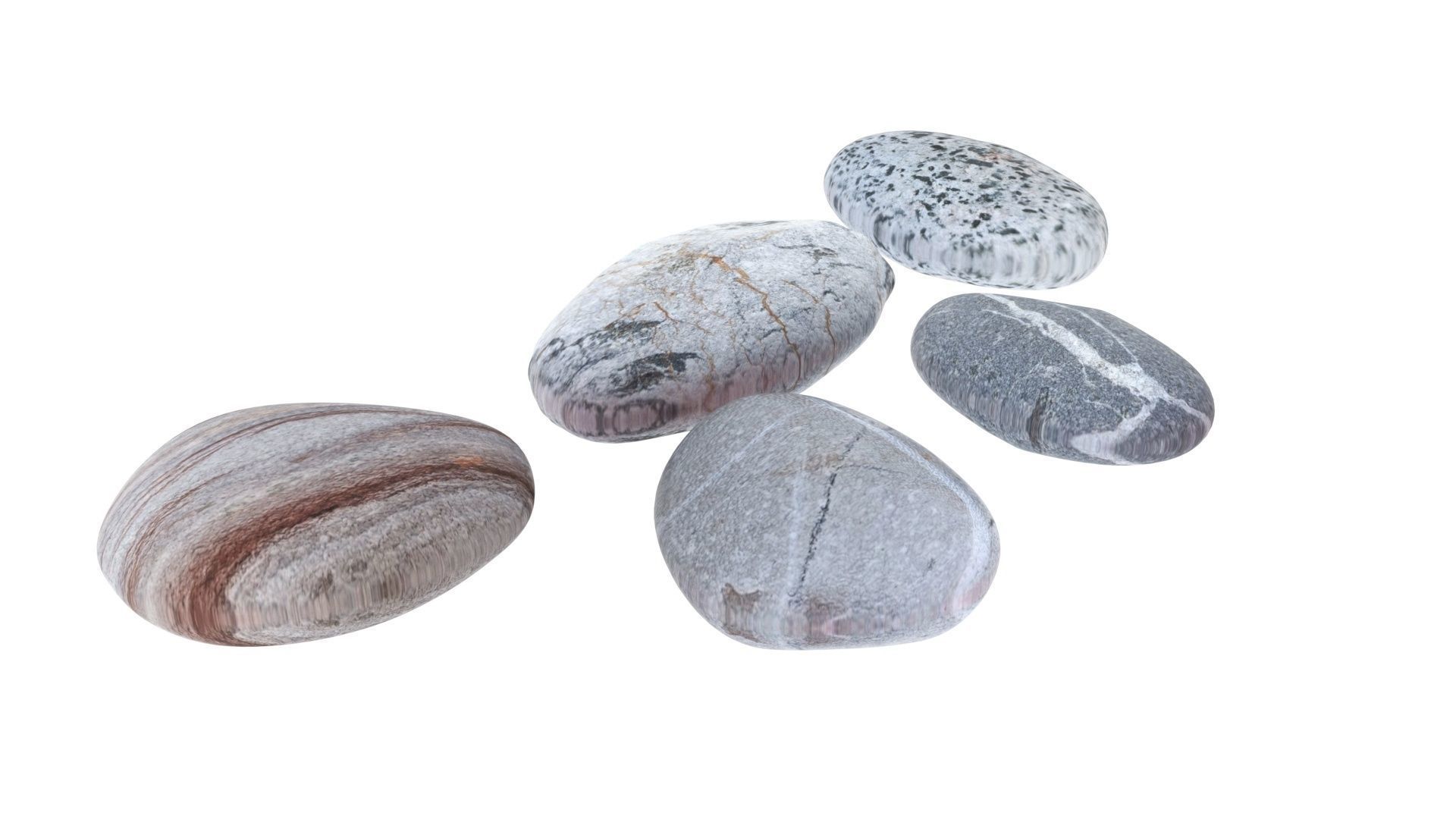 Rocks Set 3D model_7