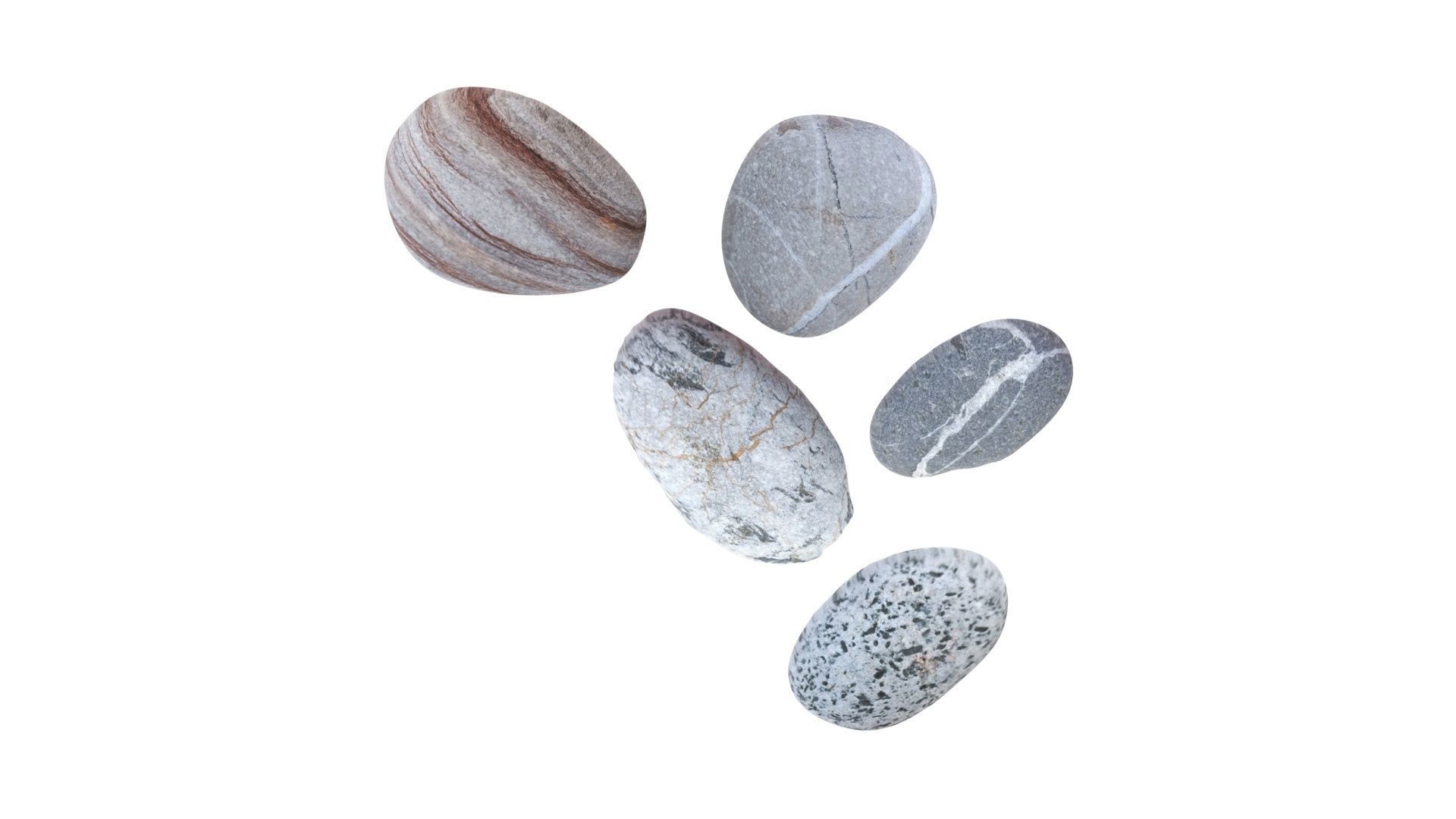 Rocks Set 3D model_11