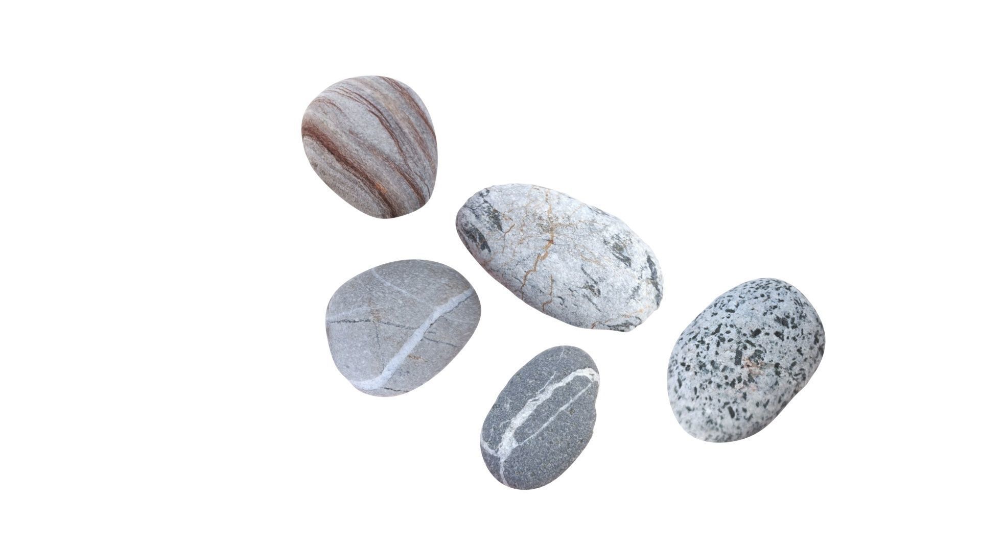 Rocks Set 3D model_8